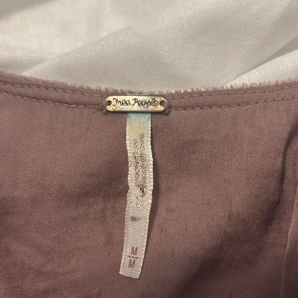 Free People rose mauve open velvet vest w/admirial buttons SZ M boho chic - Picture 12 of 13